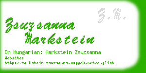 zsuzsanna markstein business card